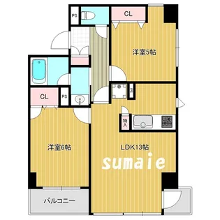 カーサマリアージュササキ【2階】の間取り