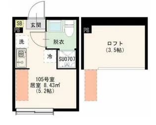 ハーモニーテラス若宮VII【1階】の間取り
