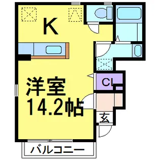 栃木県鹿沼市千渡【アパート】の間取り