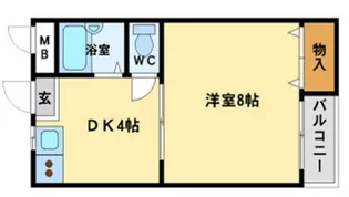 大阪府大阪市此花区西九条3【マンション】の間取り