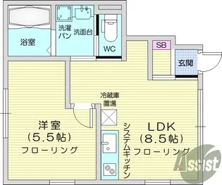 スリジエ・リアン【1階】の間取り