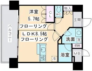 デル・スール テラス【8階】の間取り