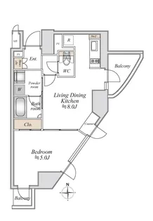 アパートメンツ綱島【2階】の間取り