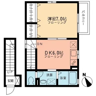 1DKの間取り画像