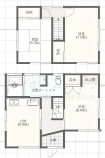 静岡県浜松市中央区寺脇町【一戸建】の間取り
