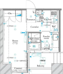 ザ・タワー芝浦【3階】の間取り