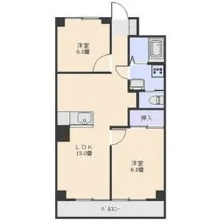 シェモワ前橋【4階】の間取り