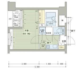 MAIN STAGE日本橋馬喰町駅前【メインステージ日本橋馬喰町駅前】【5階】の間取り