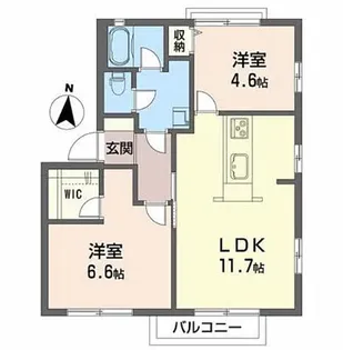 コージーコートB【1階】の間取り
