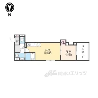 GRAMM丹波口【3階】の間取り