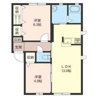 スイートB【1階】の間取り