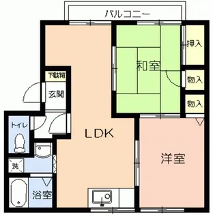 ハイツ昴IIIB棟【1階】の間取り