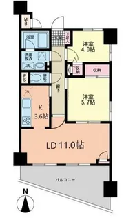 東京都練馬区高野台1【マンション】の間取り