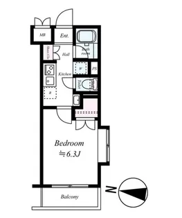 エクセリア二子多摩川II【5階】の間取り