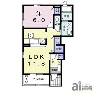 埼玉県新座市片山1【アパート】の間取り