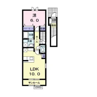フォルトゥーナB【2階】の間取り