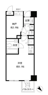 レジディア六本木檜町公園【1階】の間取り