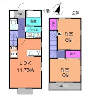 ディライトDハウス【1階】の間取り