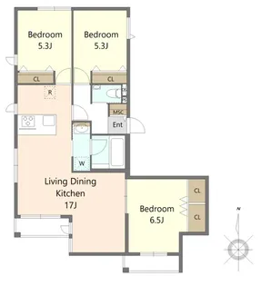 ヒメル学芸大学【2階】の間取り