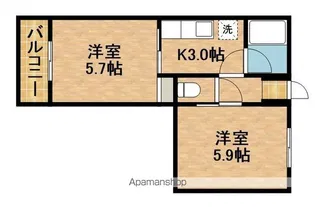 ピアハイツヒロセA棟【2階】の間取り