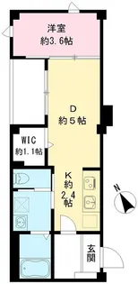 つむぎの杜 西荻みなみ【3階】の間取り