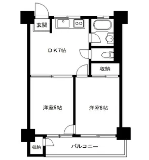 ハイツ方南【3階】の間取り