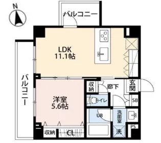 B CITY APARTMENT IKEBUKURO WEST【6階】の間取り