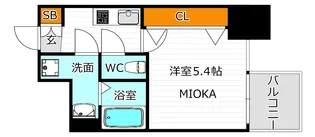 アドバンス上町台プレジール【4階】の間取り