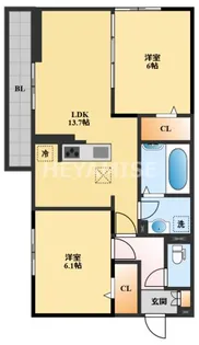 ライク・ア・パラソル【2階】の間取り
