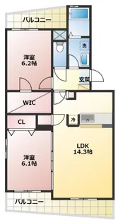 アンジェリーク【1階】の間取り