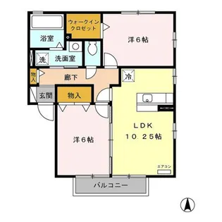 ラフィネ サワ C【2階】の間取り