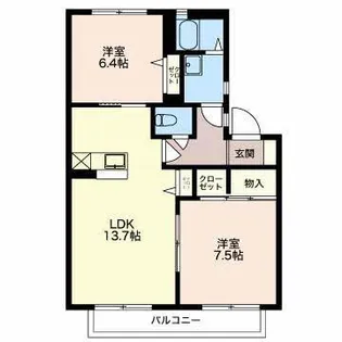 ヤマダ電機近く・ディアスナオエ【1階】の間取り