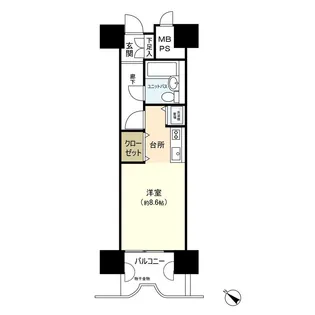 ライオンズマンション一番町【5階】の間取り