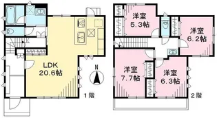 東京都世田谷区奥沢2【一戸建】の間取り