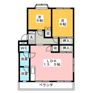 スターハイツ長田【2階】の間取り