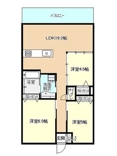 アルファステイツ北谷ヒルズ【4階】の間取り