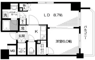 日神デュオステージ中野坂上NEXT【7階】の間取り