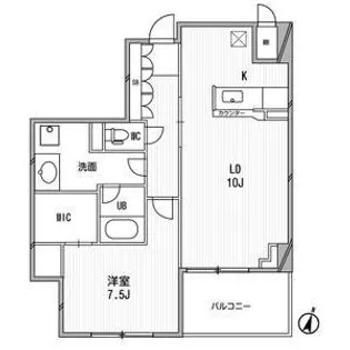 アーデンタワー福島ウエスト【7階】の間取り