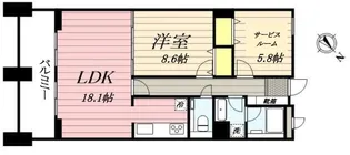 アクロス新川ビル【14階】の間取り