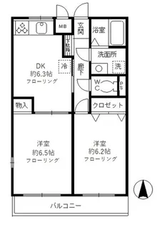 ファインクレスト富士見ヶ丘【1階】の間取り