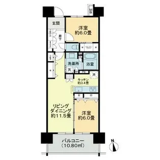 サーパス宇都宮県庁前通り【14階】の間取り