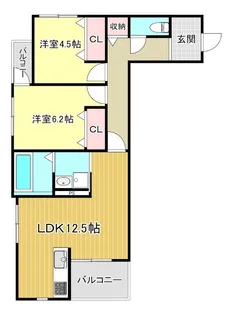 Plume葛野三条【2階】の間取り