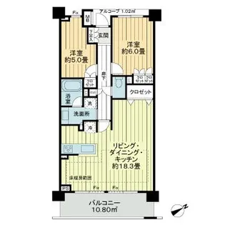 サンクタス洋光台ヒルズ【6階】の間取り