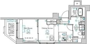 ラフィスタ亀有【4階】の間取り