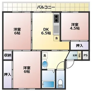 ヴィラナリー新山2号棟【2階】の間取り