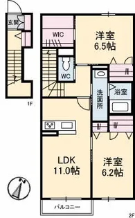 シャーメゾンy’s【2階】の間取り