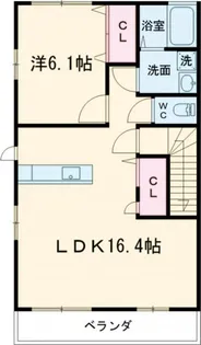 プレイス緑ヶ丘【2階】の間取り