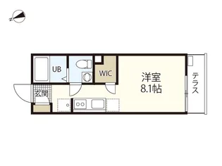 トワスール船越【1階】の間取り