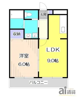 ドミール狭山【2階】の間取り