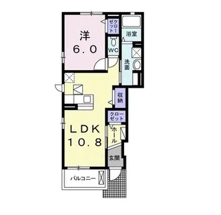 グリシーヌ.ラ.ヴィーユ【1階】の間取り